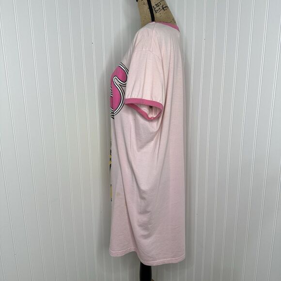 Vintage 90s Garfield Yes I Am Ignoring You Night Sleep Shirt Pink One Size - Picture 3 of 15